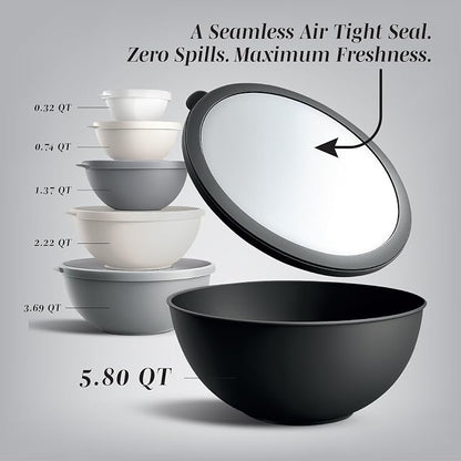 COOK WITH COLOR Mixing Bowls with TPR Lids - Image 2