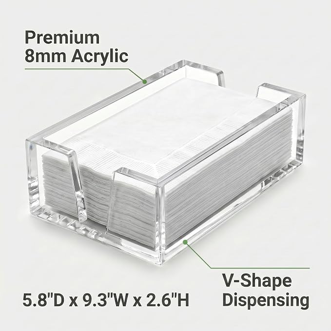 Acrylic Guest Towel Holder Tray - Image 3