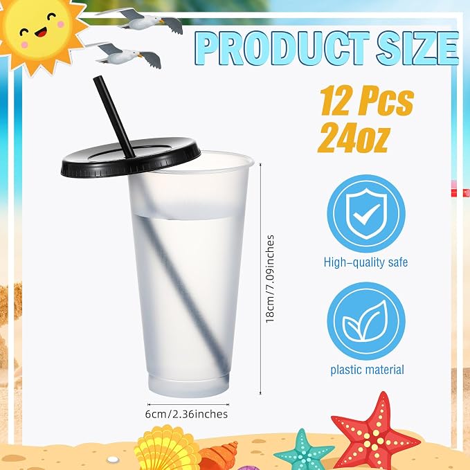 Mifoci 12 Pcs Plastic Tumbler - Image 2