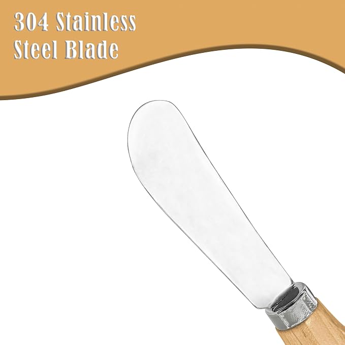 25 Piece Small Cheese Spreader Knives Set, Mini Stainless Steel Butter Knife - Image 5