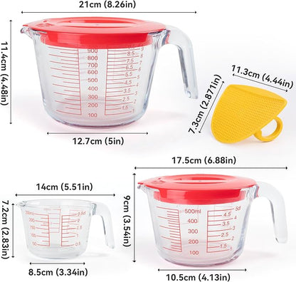 6 Pcs Glass Measuring Cups Set - Image 3