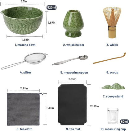 Joiish Matcha Whisk Set, 10-Pcs Matcha Kit - Image 6