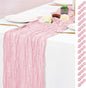 15 Pack Pink Table Runner 17 x 108inch Cheesecloth Table Runner Boho Gauze by Lumaycens