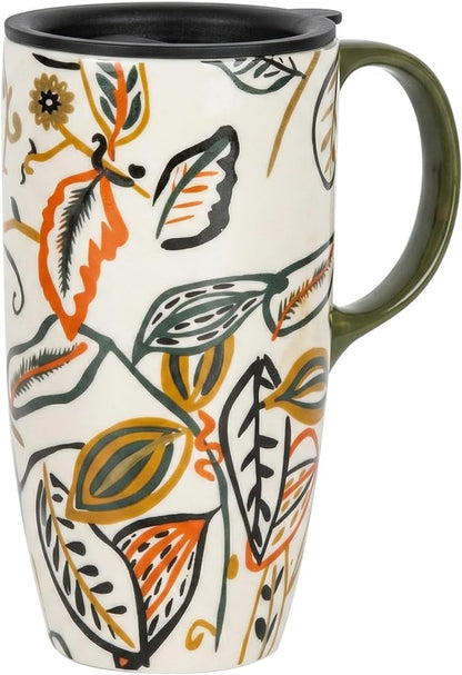 Topadorn 17oz Ceramic Travel Coffee Mug by Topadorn