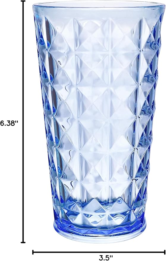 KLIFA- CUPID- 21 ounce, Acrylic Drinking Glasses Highball, Stackable Plastic - Image 6