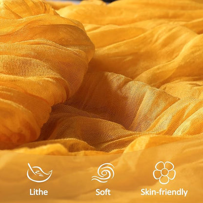 6 Pack Gold Cheesecloth Table Runner 10Ft Gauze Cheese Cloth Table Runner - Image 5