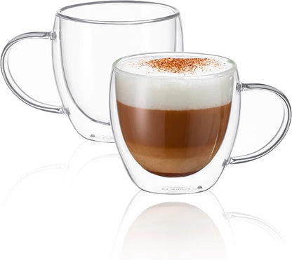 CNGLASS Double Wall Glass Coffee Mugs by CNGLASS
