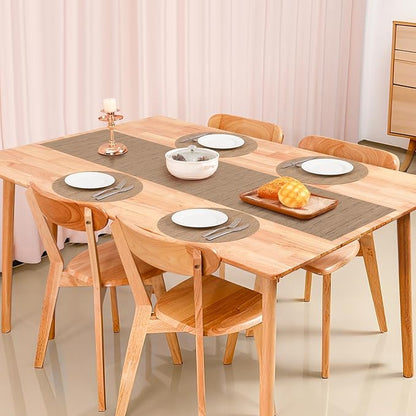 Table Runner 55 Inches Long, Vinyl Woven Heatproof Table Runners | Washable - Image 5