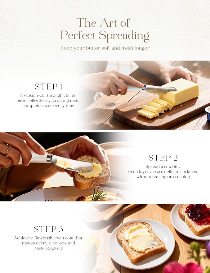 Stainless Steel Butter Spreader Knife 4 Pack - Image 5