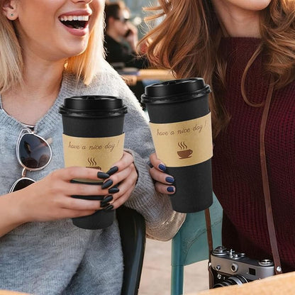 Clawsoff 50 Pack 20 oz Disposable Paper Coffee Cups - Image 7
