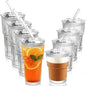 Ribbed Glass Tumbler Drinking Glasses by JUNDRUM