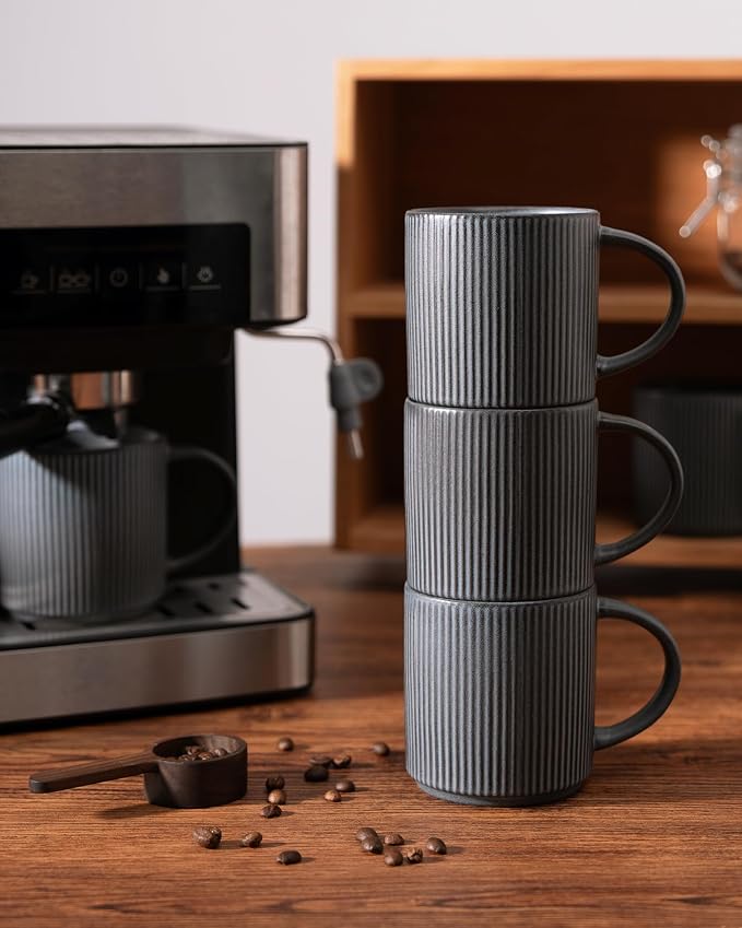 famiware Coffee Mug Set for 6, Star 12 oz Catering Mugs Cup Set - Image 7