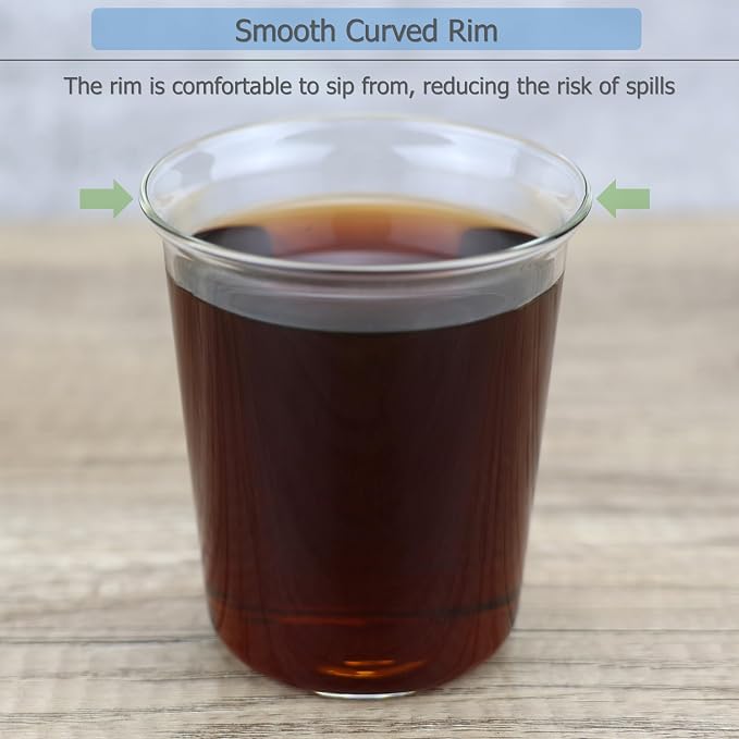 EIKS 2 Pack Drinking Glasses Crystal Clear Cups, 400ml/13.5oz | - Image 6