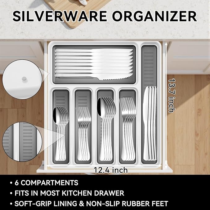 49-Piece Stainless Steel Silverware Set - Image 4