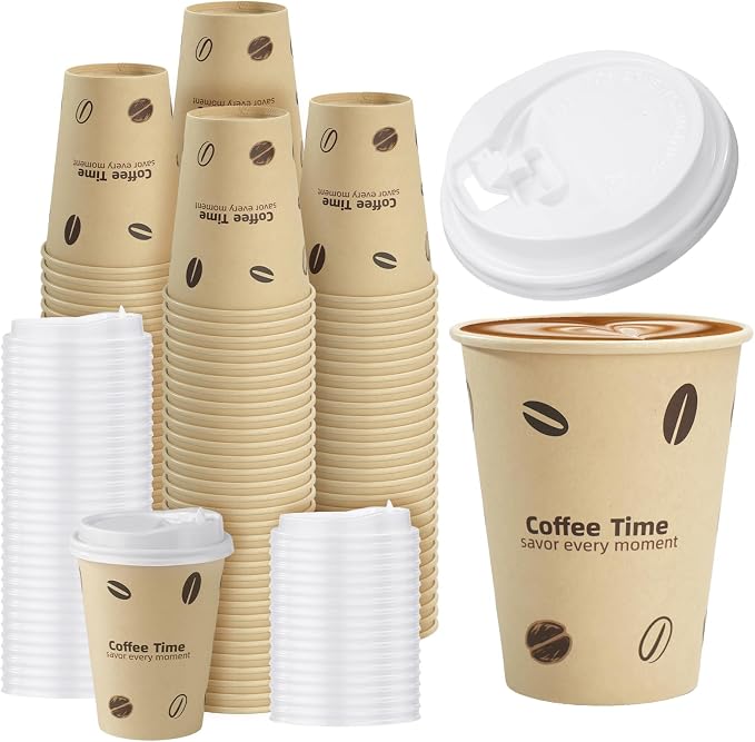12 OZ 25 Pack Disposable Cups Paper Coffee Cups by Unknown