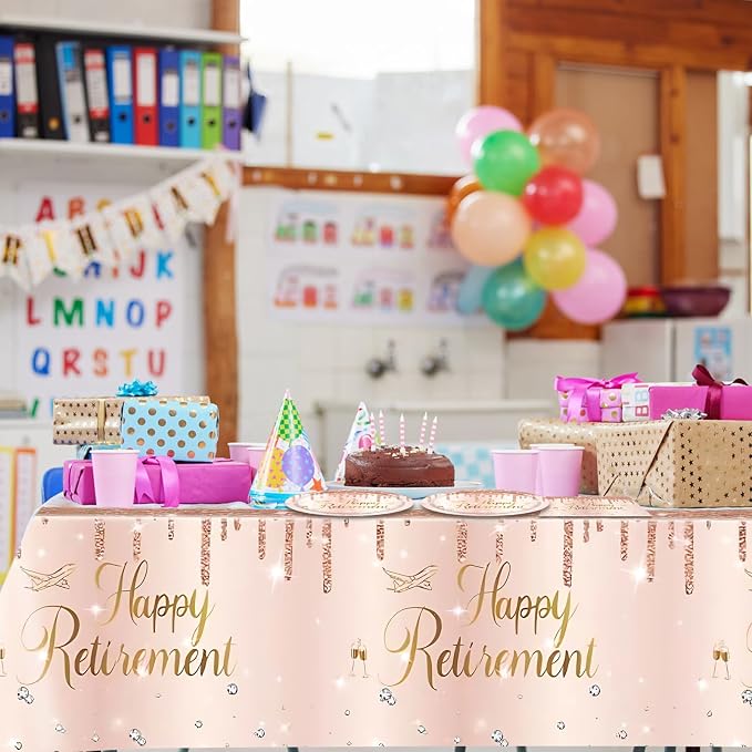 41Pcs Rose Gold Retirement Party Decorations Happy Retired Party Supplies - Image 7