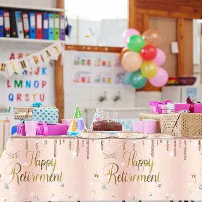 41Pcs Rose Gold Retirement Party Decorations Happy Retired Party Supplies - Image 7