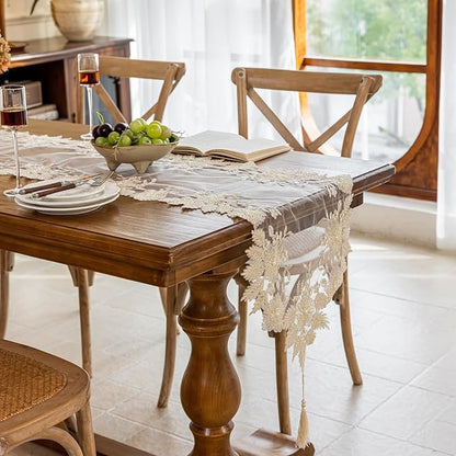 Embroidered Lace Table Runner - Image 4