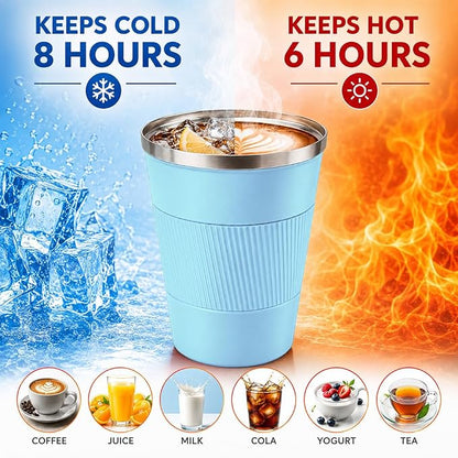Coffee Mug with Leak Proof Lid, Travel Mug Stainless Steel Tumbler, Double Wall - Image 3