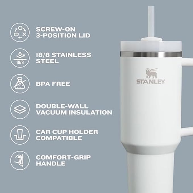 STANLEY Quencher H2.0 Flow State Tumbler, 40 oz, Jade | Handle and Straw | - Image 4