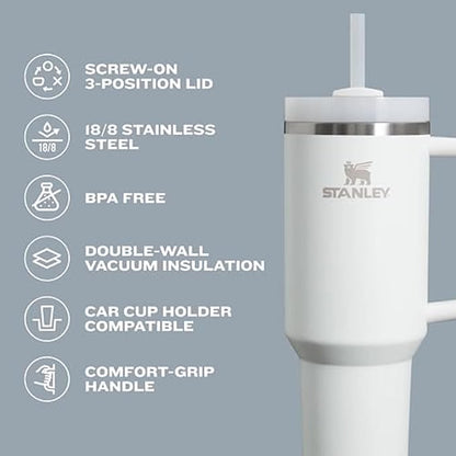 STANLEY Quencher H2.0 Flow State Tumbler, 40 oz, Jade | Handle and Straw | - Image 4