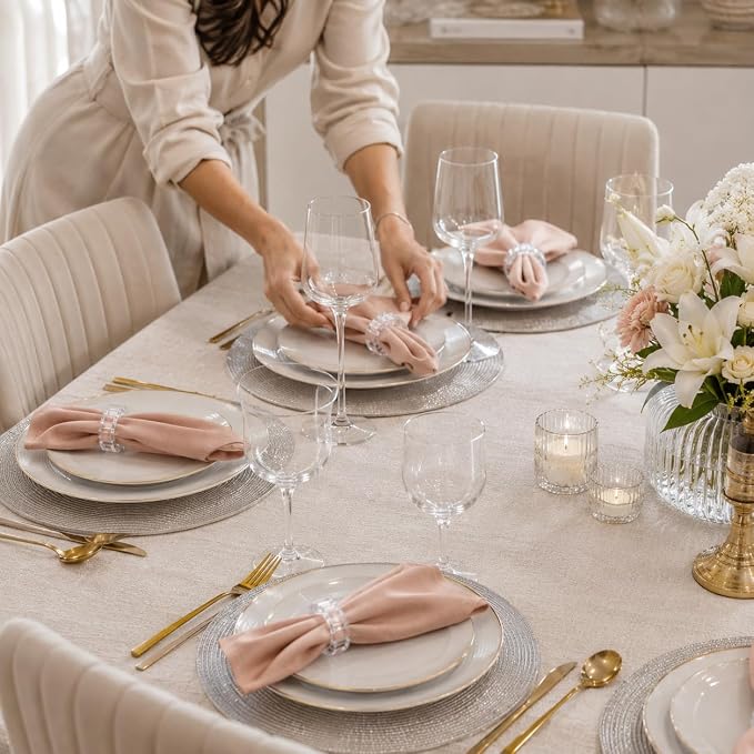 ALPHA Living HOME Acrylic Napkin Rings Set of 12 - Image 9