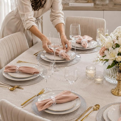 ALPHA Living HOME Acrylic Napkin Rings Set of 12 - Image 9