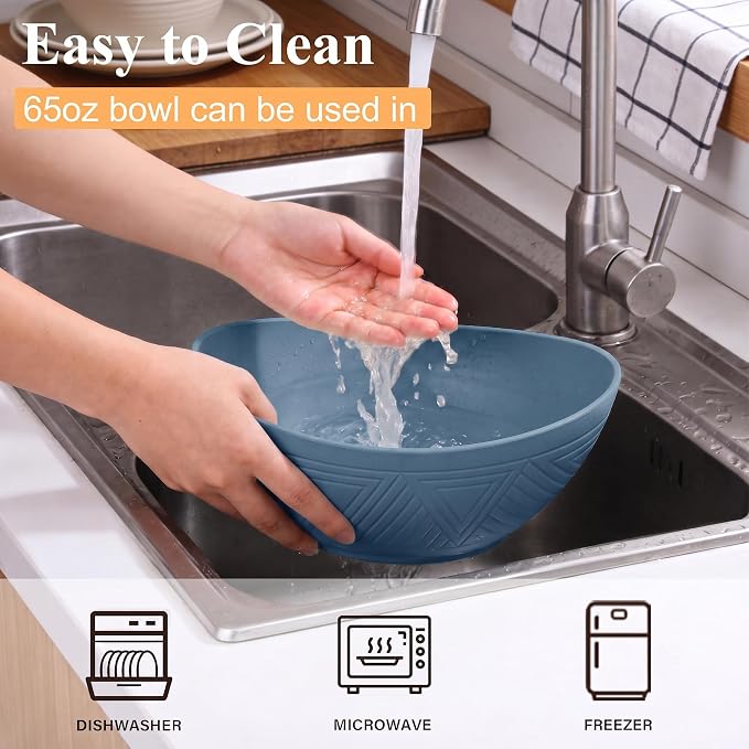 65 OZ Wheta Straw Bowls Set - Image 5