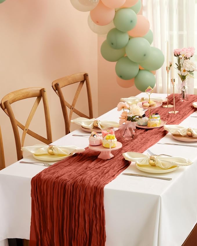 Pureegg 2-Pack Fall Thanksgiving Table Runner, Baby Shower, Wedding and - Image 6
