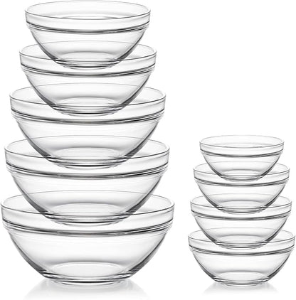 Sweejar Glass Mixing Bowls Set, Nesting Bowls by Sweejarco1949