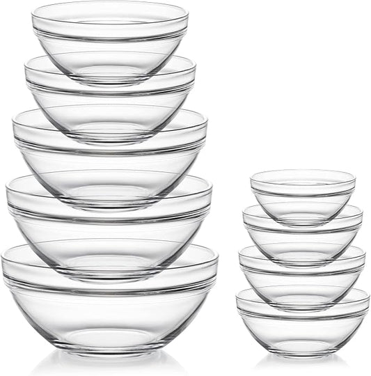 Sweejar Glass Mixing Bowls Set, Nesting Bowls by Sweejarco1949