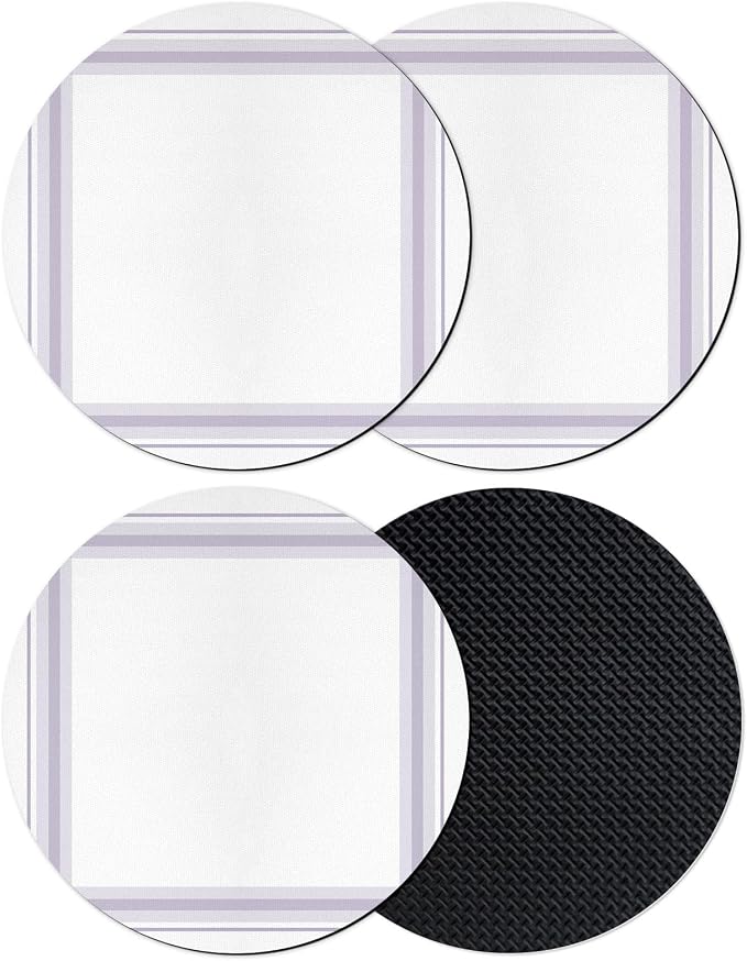 Minimalist Grid Coasters Set of 4, Absorbent Coasters by Unknown