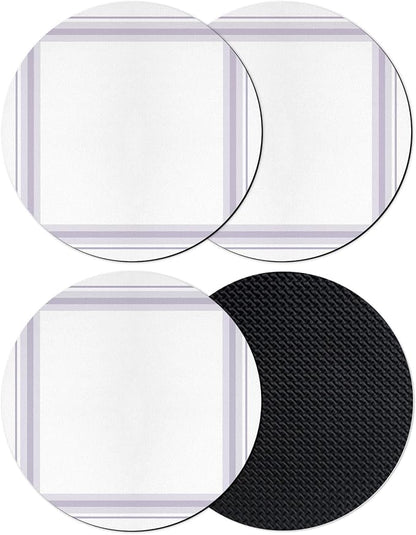 Minimalist Grid Coasters Set of 4, Absorbent Coasters by Unknown