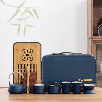 14-Piece Portable Ceramic Travel Tea Set - Image 7