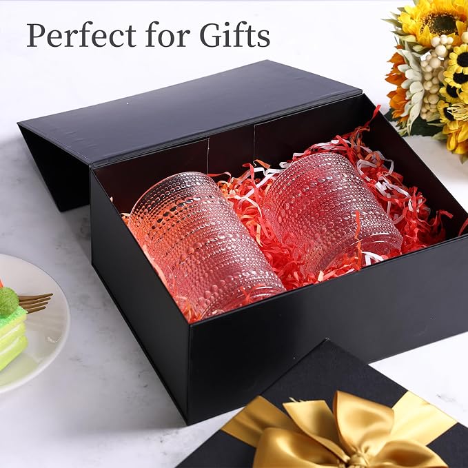 Moretoes Hobnail Drinking Glasses Set of 12, Vintage Water Glass Cups | 12 Oz - Image 6