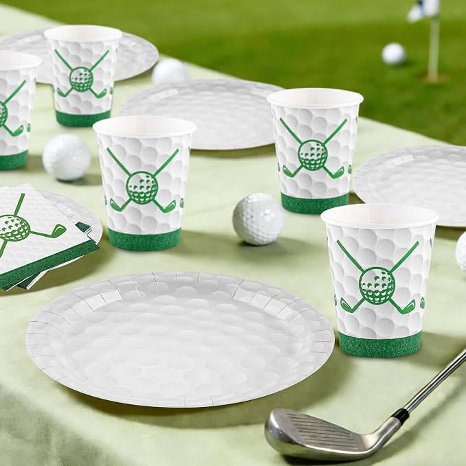 Kochorie 96 Pieces Golf Party Supplies Disposable Tableware Set - Image 5