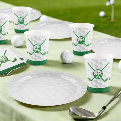 Kochorie 96 Pieces Golf Party Supplies Disposable Tableware Set - Image 5