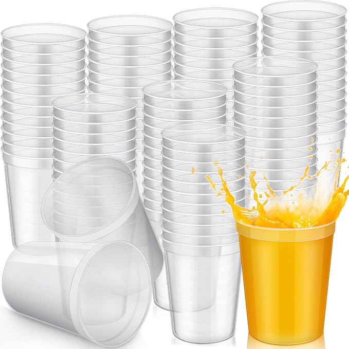 Yungyan 300 Pack 16 oz Stadium Cups Reusable Plastic Cups Blank Drink Stadium by Yungyan