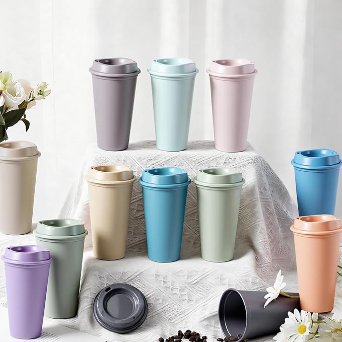 FillTouch 12 Pcs 16 oz Reusable Coffee Cups - Image 4