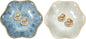 uxcell 2Pcs Ceramics Jewelry Plate, Lotus Leaf Shape Key Holder Bowl for Entryway Table Decor Small Ring Tray Dish Gift for Women Girlfriend, White/Cold Ash