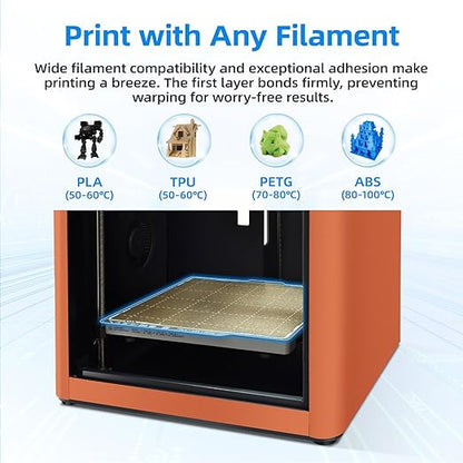 BIQU PyroGrip Double Side Textured PEI Build Plate for Bambu-Lab P1P P1S P2S X1C X1E A1 3D Printers 257x257mm PEI Spring Steel Build Plate Flexible Sheet Print Bed Removable Surface Platform