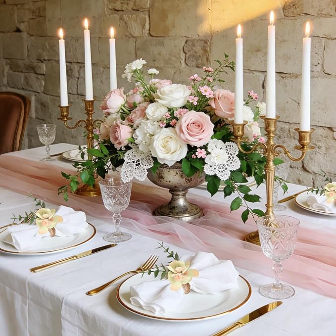 Handmade Floral Napkin Rings, Hydrangea & Eucalyptus Leaf Spring Decoration - Image 8