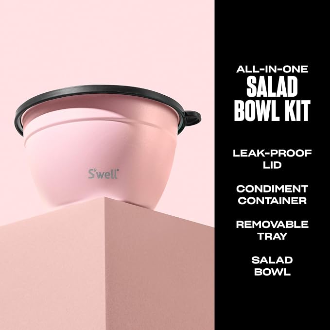 S’well Stainless Steel 64oz Salad Bowl Kit, Comes - Image 3