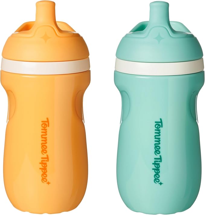 Tommee Tippee Toddler Sippy Cup, Sporty Spout, 1-3 Years, Insulated | Pack of 2 by TommeeTippee