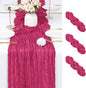 3 Pack Hot Pink Cheesecloth Table Runner 17x108 Inch Semi Sheer Boho Gauze by Unknown