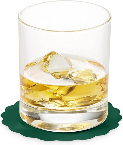 Disposable Green Paper Coasters for Drinks, 3.5 Inch Round Coasters for Christmas, Bar, Cocktail, Beverage, Wine Or Event, 500 Pack Bulk