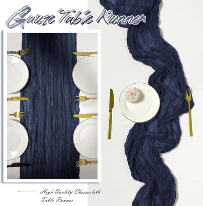 30 Pack Navy Blue Cheesecloth Table Runner 17 x 108 inch Cheese Cloth Table - Image 6