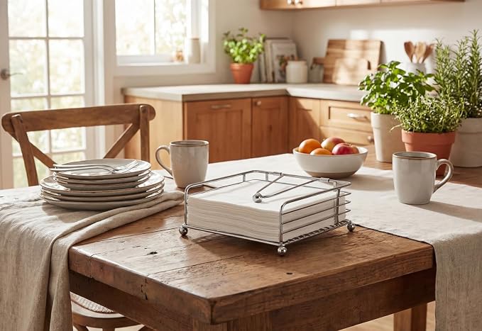 Napkin Holder for Table, Flat Napkin Dispenser - Image 4