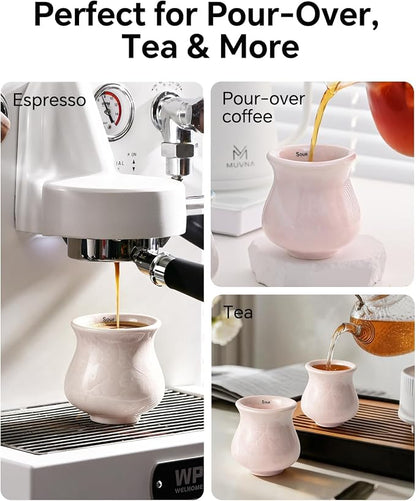 Ceramic Espresso Tasting Cup 4oz Handcrafted Ice Crackle Porcelain Cortado & - Image 3