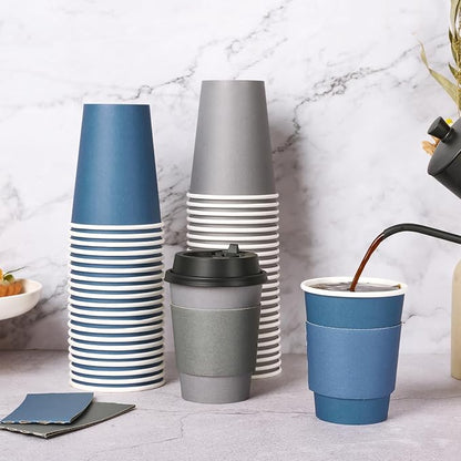 LITOPAK 100 Pack 12 oz Disposable Coffee Cups - Image 3